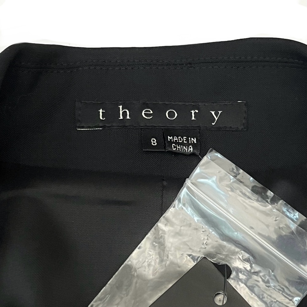 NWT | Theory | Black Wool Blend | Contemporary Women Blazer | Sz Medium - Picture 12 of 16